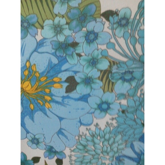 Norton McNaughton Skirt Size 8 Midi Lined Blue Floral Trumpet - Flowy- Front Tie - Picture 11 of 16